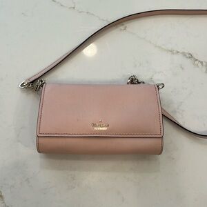 Kate spade blush pink one shoulder clutch purse